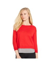 Ralph Lauren | Layered Cotton-blend Sweater | Lyst