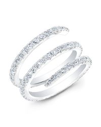 Anne Sisteron - 14kt White Gold Diamond Spring Ring - Lyst