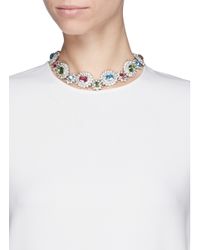 Kenneth Jay Lane | Multicolor Crystal Sunflower Necklace | Lyst