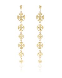 Armenta | Metallic Long Linear Maltese Cross Earrings | Lyst