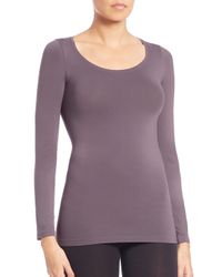 Hanro | Purple Touch Feeling Long-sleeve Top | Lyst