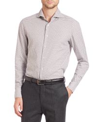 Eidos | Gray Marcus Plaid Sportshirt for Men | Lyst