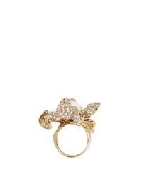 Anabela Chan | Metallic 'Mini Blossom' Pearl Diamond 18K Yellow Gold Flower Ring | Lyst