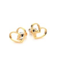 Marc By Marc Jacobs | Metallic Broken Hearted Cutout Stud Earrings | Lyst