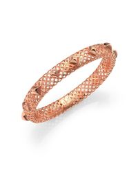 Gucci | Pink Diamantissima 18k Rose Gold Studded Bangle Bracelet | Lyst
