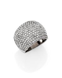 Michael Kors | Metallic Brilliance Statement Pave Dome Ring/Silvertone | Lyst