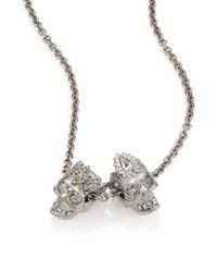 Alexander McQueen | Metallic King & Queen Skull Pendant Necklace | Lyst