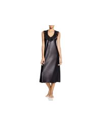 Oscar de la Renta | Black Sleepy In Satin Long Gown | Lyst