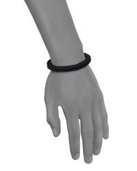 John Hardy | Black Braided Leather & Sterling Silver Bracelet for Men | Lyst