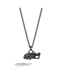 John Hardy | Small Dragon Head Pendant On Black Stainless Steel Necklace for Men | Lyst