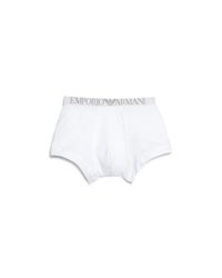 Emporio Armani | White Pima Trunks for Men | Lyst