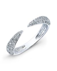 Anne Sisteron - 14kt White Gold Diamond Horn Ring - Lyst