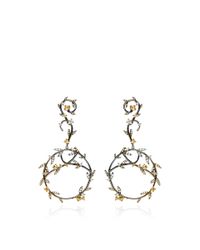 Bochic | Metallic Diamond Vine Earrings | Lyst