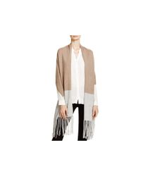 Magaschoni | Gray Color Blocked Fringed Scarf | Lyst