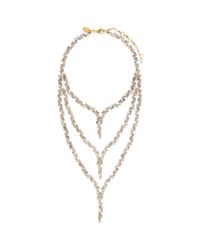 Erickson Beamon | Metallic 'temptress' Three Tier Crystal Necklace | Lyst