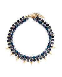 Joomi Lim | Blue Arrowhead Spike Crystal Faux Pearl Necklace | Lyst