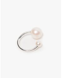 Vibe Harsløf | Metallic Earclip Pearls Silver | Lyst
