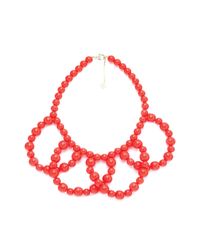 Trina Turk | Orange Drama Bead Necklace | Lyst