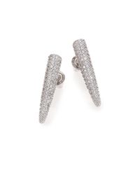Eddie Borgo | Metallic Pave Crystal Spike Drop Earrings/silvertone | Lyst