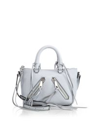 Rebecca Minkoff | Blue Moto Micro Leather Satchel | Lyst