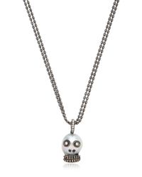 Samira 13 | Black Tahitian Pearl Skull Necklace | Lyst