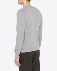 Billy Reid - Gray Moss Stitch Crew for Men - Lyst