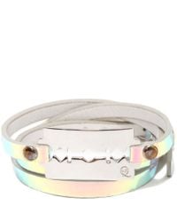McQ | Metallic Razor Triple Wrap Bracelet | Lyst