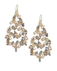 Alexis Bittar | Metallic Elements Punk Labradorite & Crystal Confetti Chandelier Earrings | Lyst