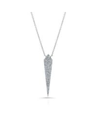 Anne Sisteron - Metallic 14kt White Gold Diamond Spear Necklace - Lyst