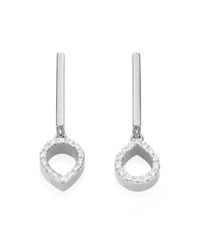 Monica Vinader | Metallic Diva Mini Lotus Open Drop Earrings | Lyst