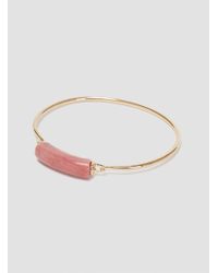 Helena Rohner | Cylindrical Rhodochrosite Bangle Pink & Gold Plated | Lyst