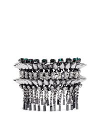 Venna | Metallic Crystal Stud Fringe Bracelet | Lyst