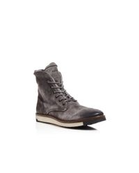 DIESEL | Gray Krepped D-boolthed Boots for Men | Lyst