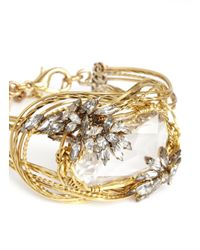 Erickson Beamon | Metallic 'cosmic Code' Swirl Wire Crystal Bracelet | Lyst