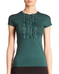 Akris Punto | Green Appliqué-detail Stretch-modal Top | Lyst
