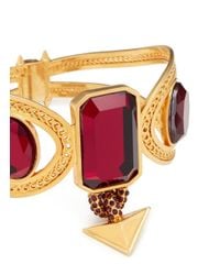 Alexander McQueen | Metallic Jewel Punk Bangle | Lyst