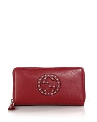 Gucci | Red Soho Leather Zip-around Wallet | Lyst