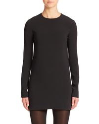 Helmut Lang | Black Straight Viscose Stretch Dress | Lyst