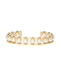 Lele Sadoughi | Metallic C Slider Cuff With Pearl | Lyst