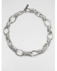 Pomellato | Metallic Sterling Silver Rondelle Link Necklace | Lyst