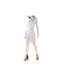 BCBGMAXAZRIA | Gray Aeryn Turtleneck Body-con Dress | Lyst