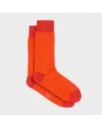 Paul Smith | Men's Orange Kid Mohair Socks for Men | Lyst