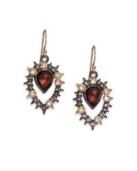 Alexis Bittar | Metallic Elements Muse D'Ore Pyrite & Crystal Two-Tone Pear Drop Earrings | Lyst