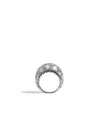 John Hardy | Metallic Dome Ring With Diamond | Lyst