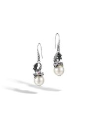 John Hardy | White Legends Naga Dragon Drop Earrings | Lyst