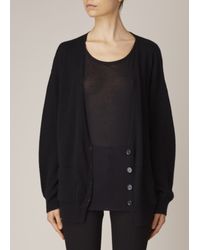 Raquel Allegra | Solid Black Boyfriend Cardigan | Lyst