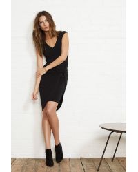 Velvet By Graham & Spencer - Black Lake Knotted Wrap Skirt Dress - Lyst