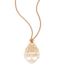 Ginette NY | Pink Mini Buddha 18k Rose Gold Pendant Necklace | Lyst