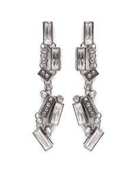 St. John | Metallic Abstract Drop Earrings | Lyst