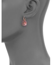 KALAN by Suzanne Kalan | Pink Rose De France, Diamond & 14k Rose Gold Cushion Drop Earrings | Lyst